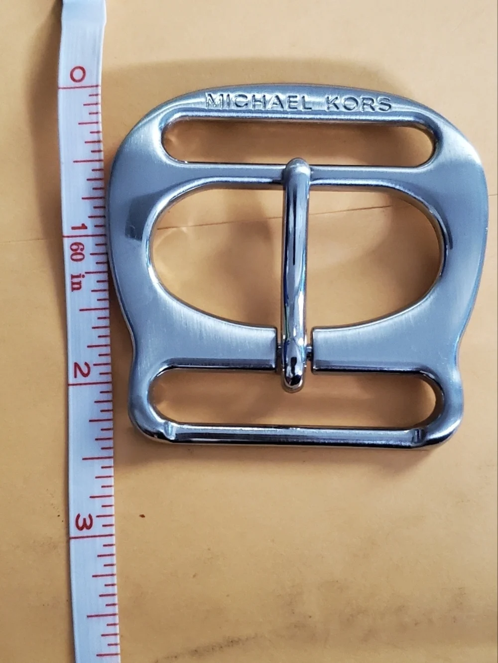Michael Kors Large Brushed Brass Belt Buckle